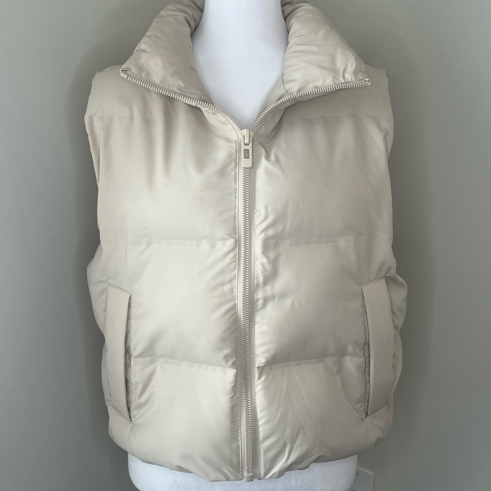 Zara cream vest puffer